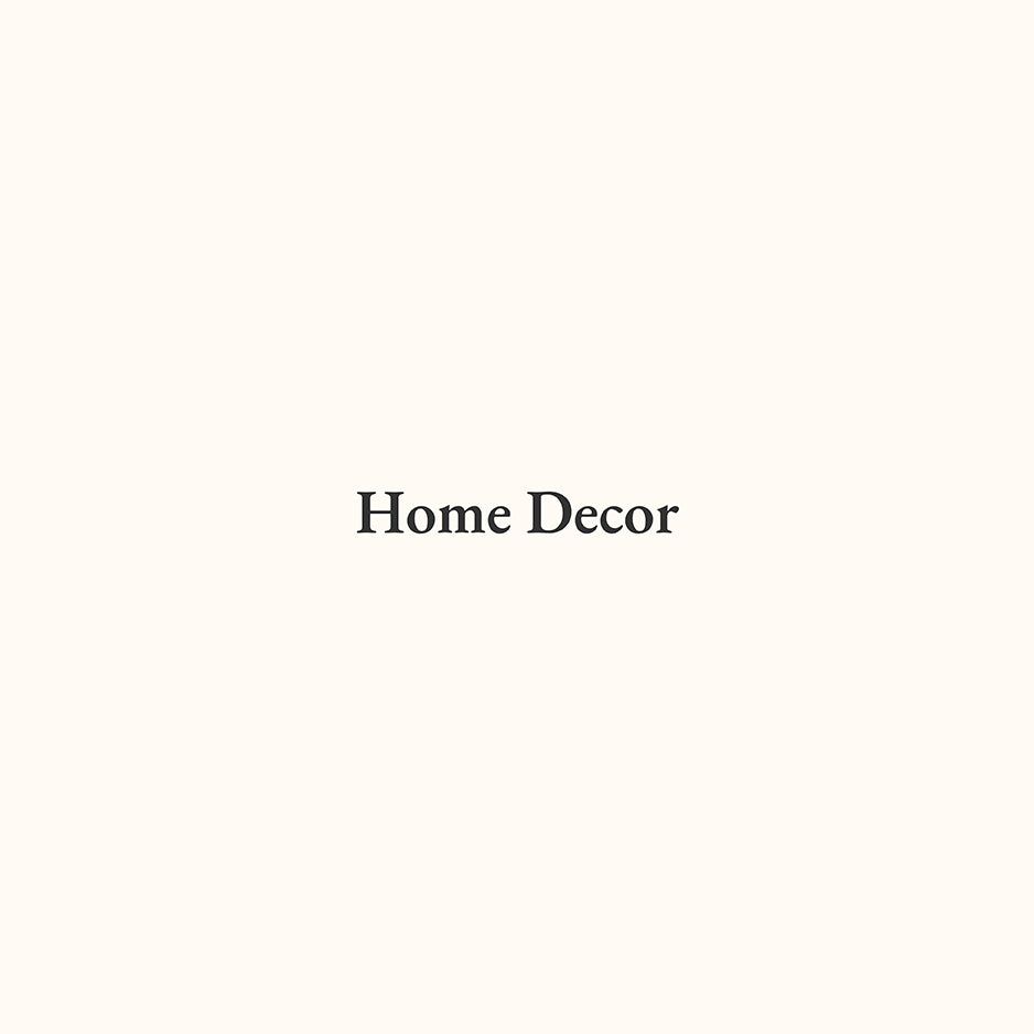 Home Decor text in black font on a light background, showcasing Woodsnap’s home decor.