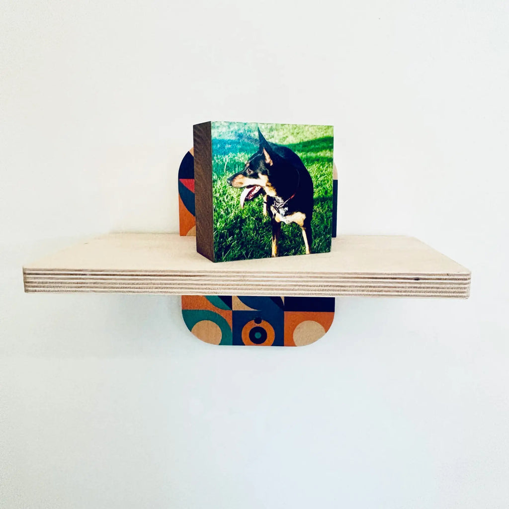 White floating wall shelf made of natural birch wood from the Simple & Sturdy Wall Shelves collection