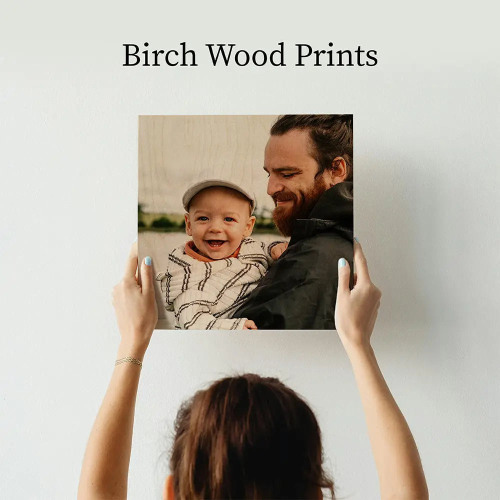 Wood prints on birch — gallery wall