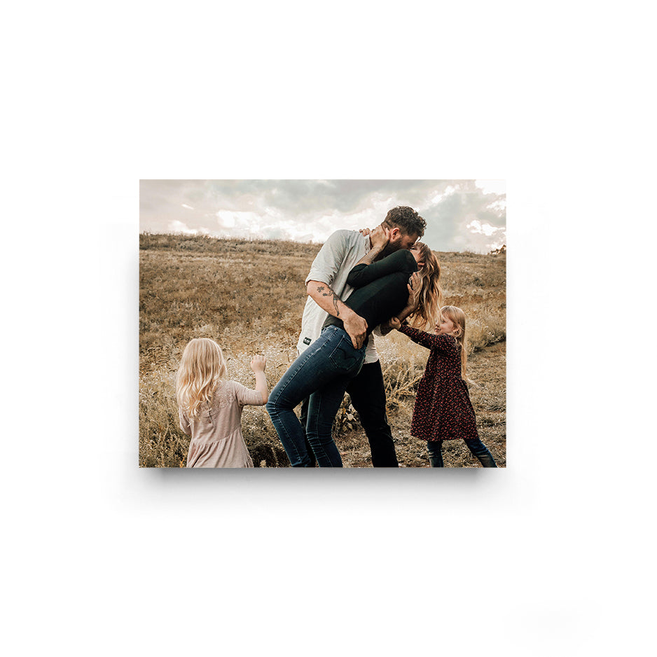 Family portrait displayed on a 10x14 cove photo mount print for lasting memories