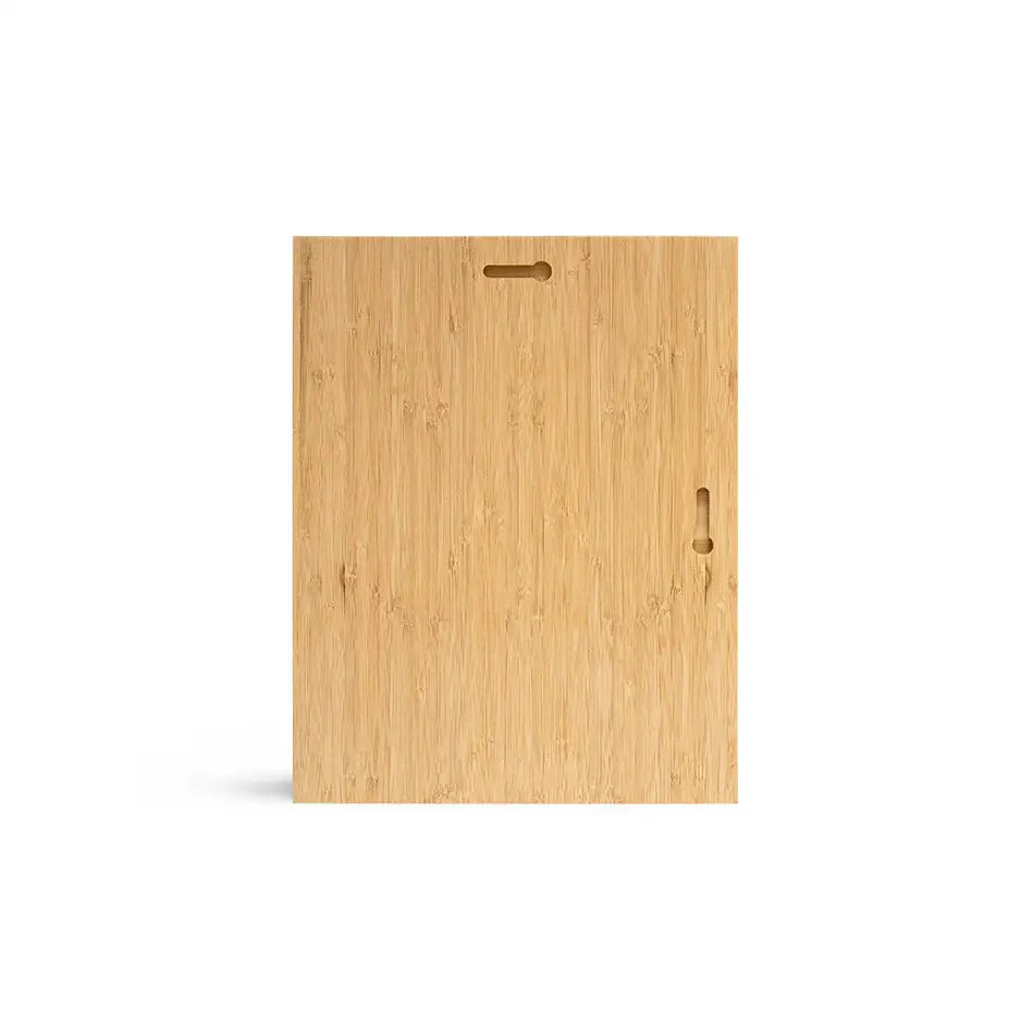 Wooden cutting board with handle featuring 11x14 Bamboo Wood Print design