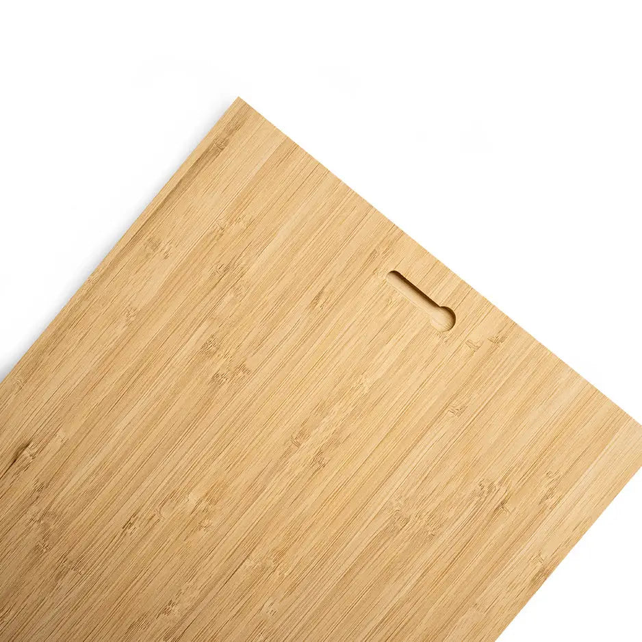 Wooden cutting board with hole in the middle from 11x14 Bamboo Wood Print collection