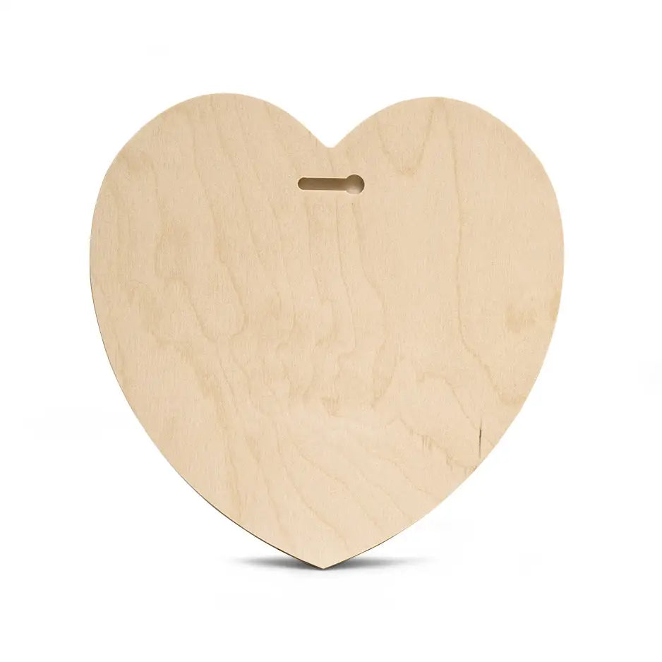 Wooden heart shaped box with hole for 12 Inch Heart Wood Print or photo locket display