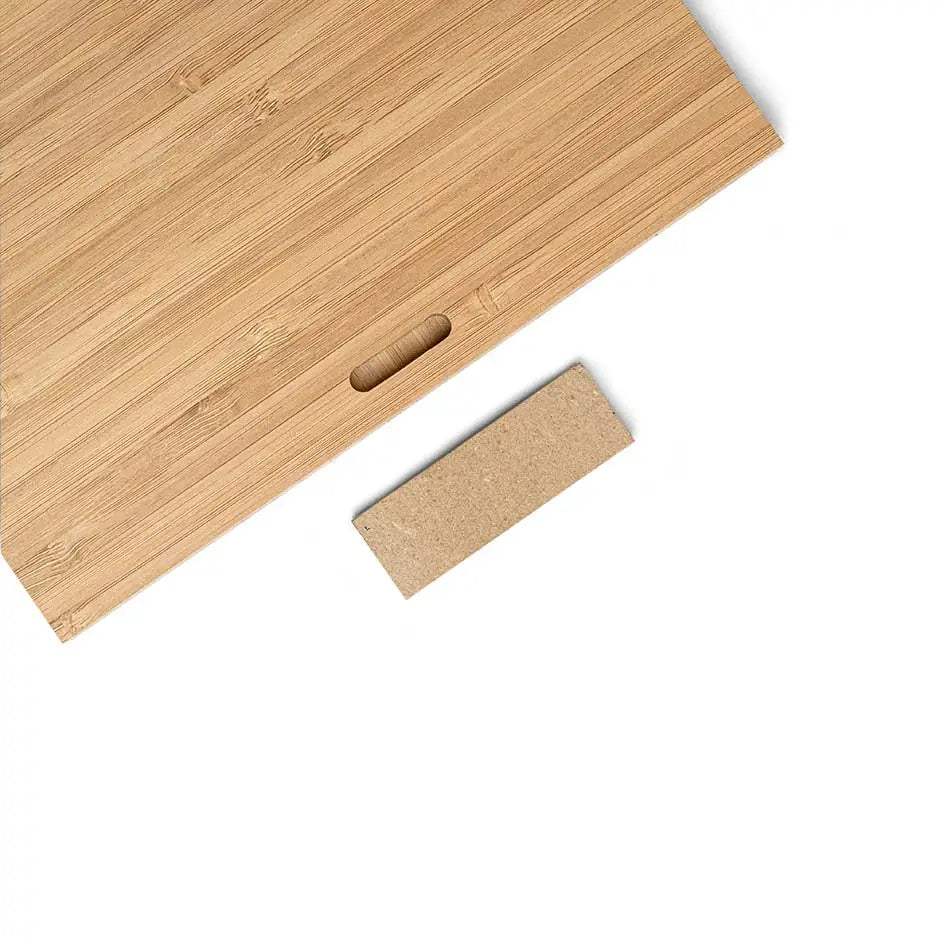 Cutting board with knife on 12x12 Blank Bamboo Panel for creative projects