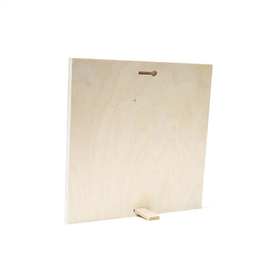 Wooden 12x12 Blank Birch Panel featuring a hole for versatile crafting projects