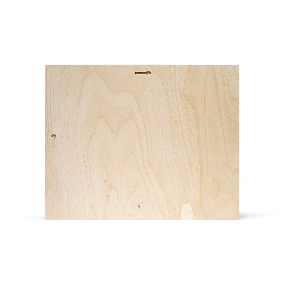 Rectangular wooden panel featuring 16x20 wood print bright white photo locket wood wall art