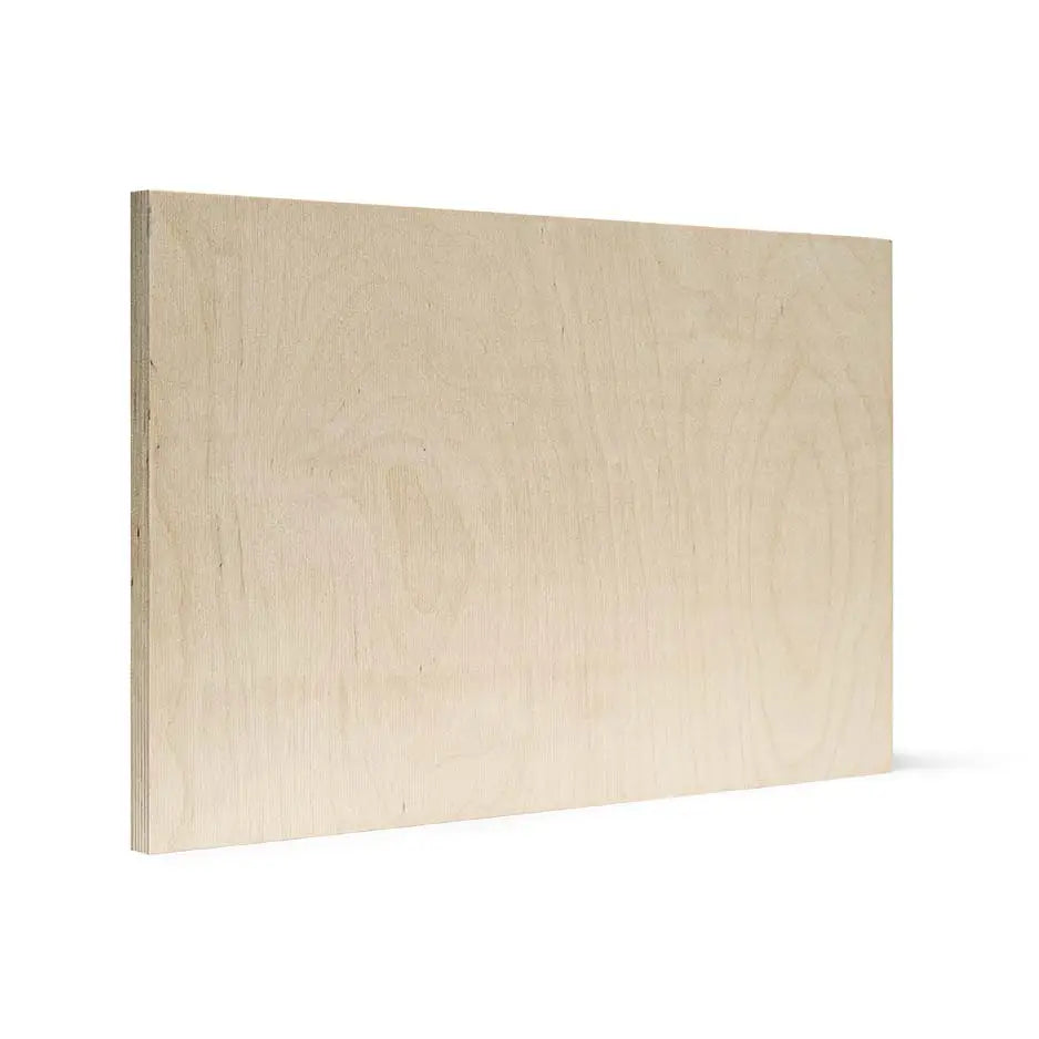 20x30 Blank Birch Panel displaying a smooth white wooden surface on a white background