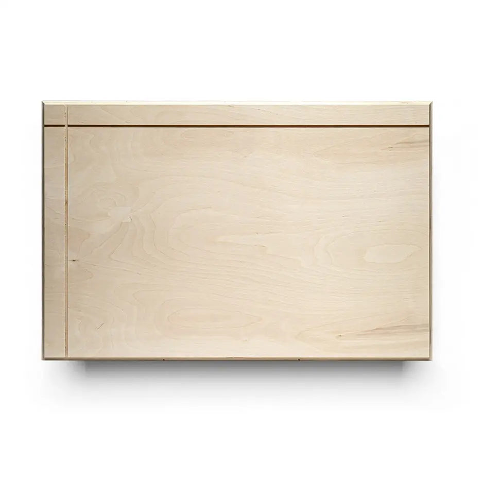 Wooden box on white background featuring 20x30 Original Cove Print design