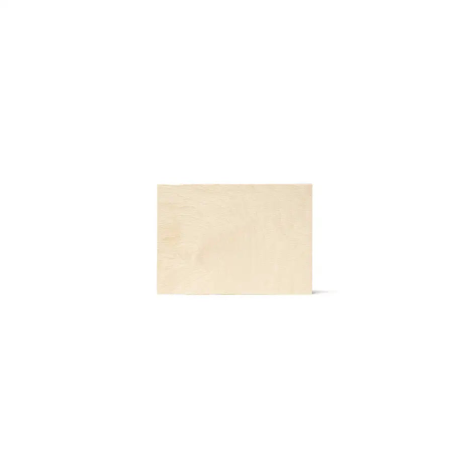 4x6 Blank Birch Panel on a white background for crafts and photo locket wood projects