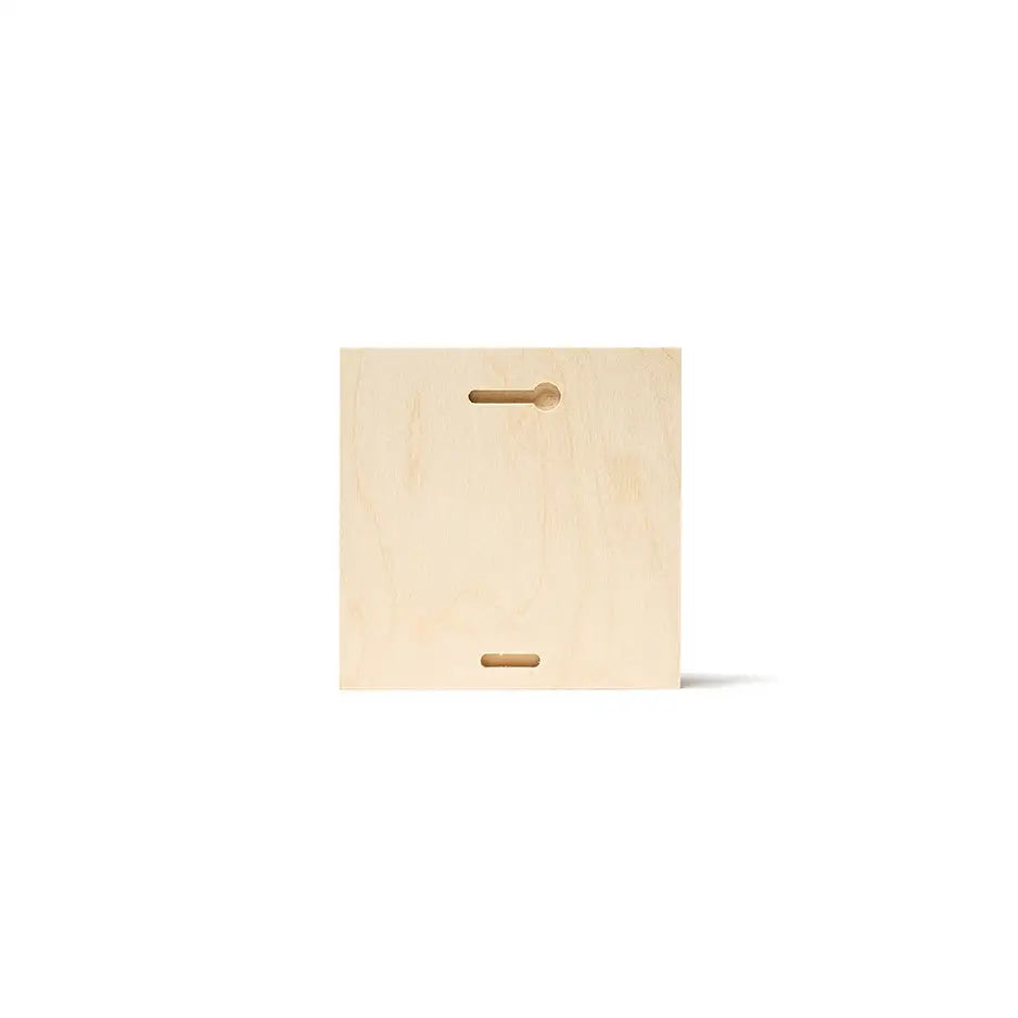 Wooden cutting board with handle on 6x6 blank birch panel for versatile crafting