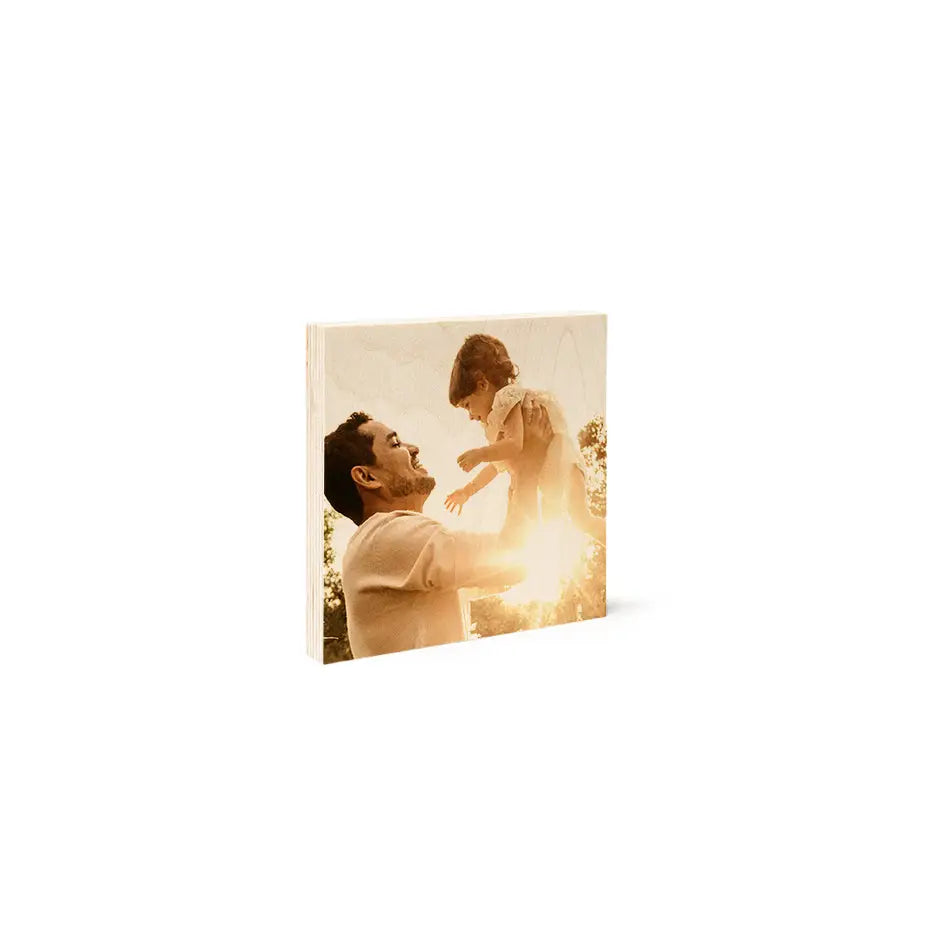 Couple holding hands in a 6x6 Wood Print Vintage for a timeless keepsake