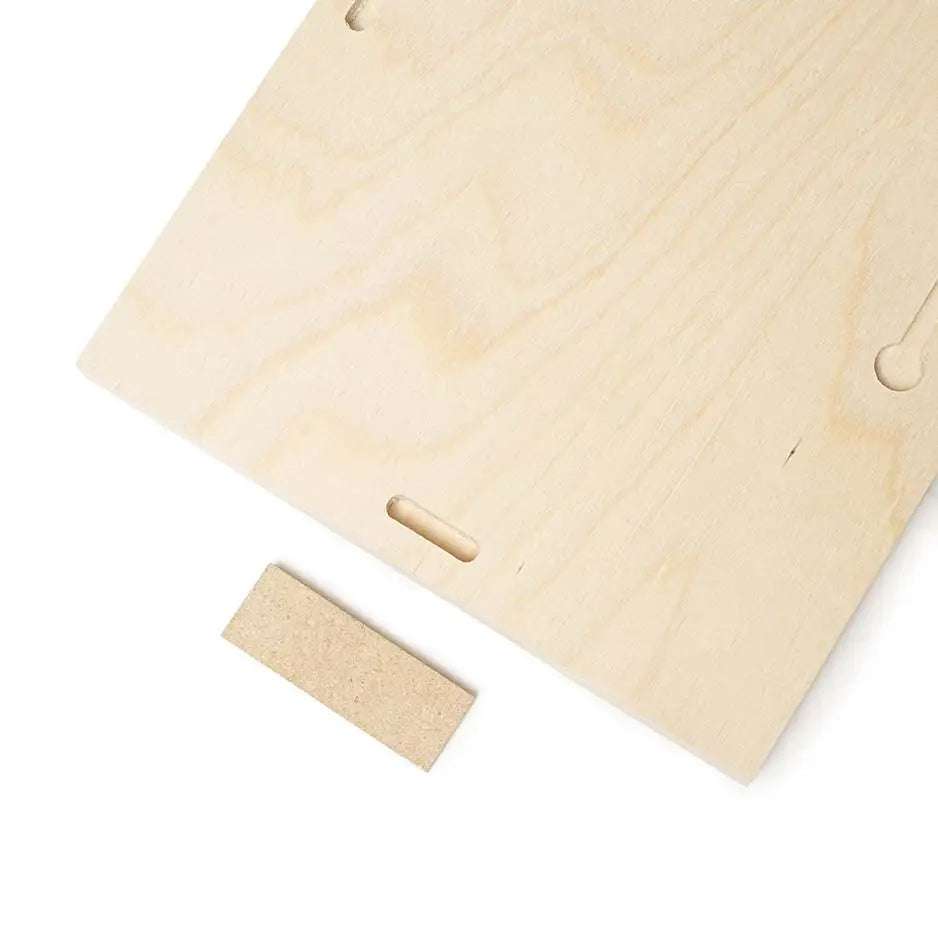 Wooden cutting board featuring an 8x10 blank birch panel for crafting projects