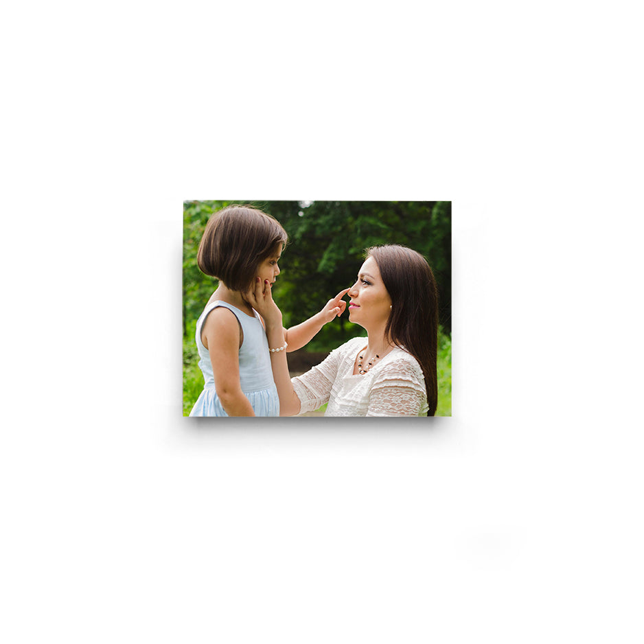 Mother and daughter touching noses in an 8x10 Cove Photo Mount Print 40% display