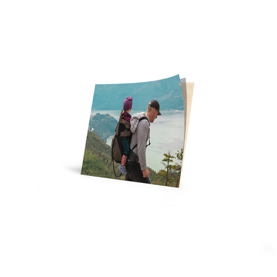 8x10 Cove Photo Mount with hiking scene showcasing photo locket design for wall decor