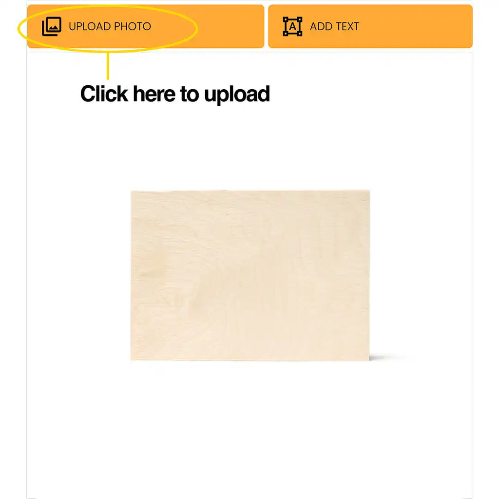 A blank rectangular canvas or mat for photo uploads or text additions.