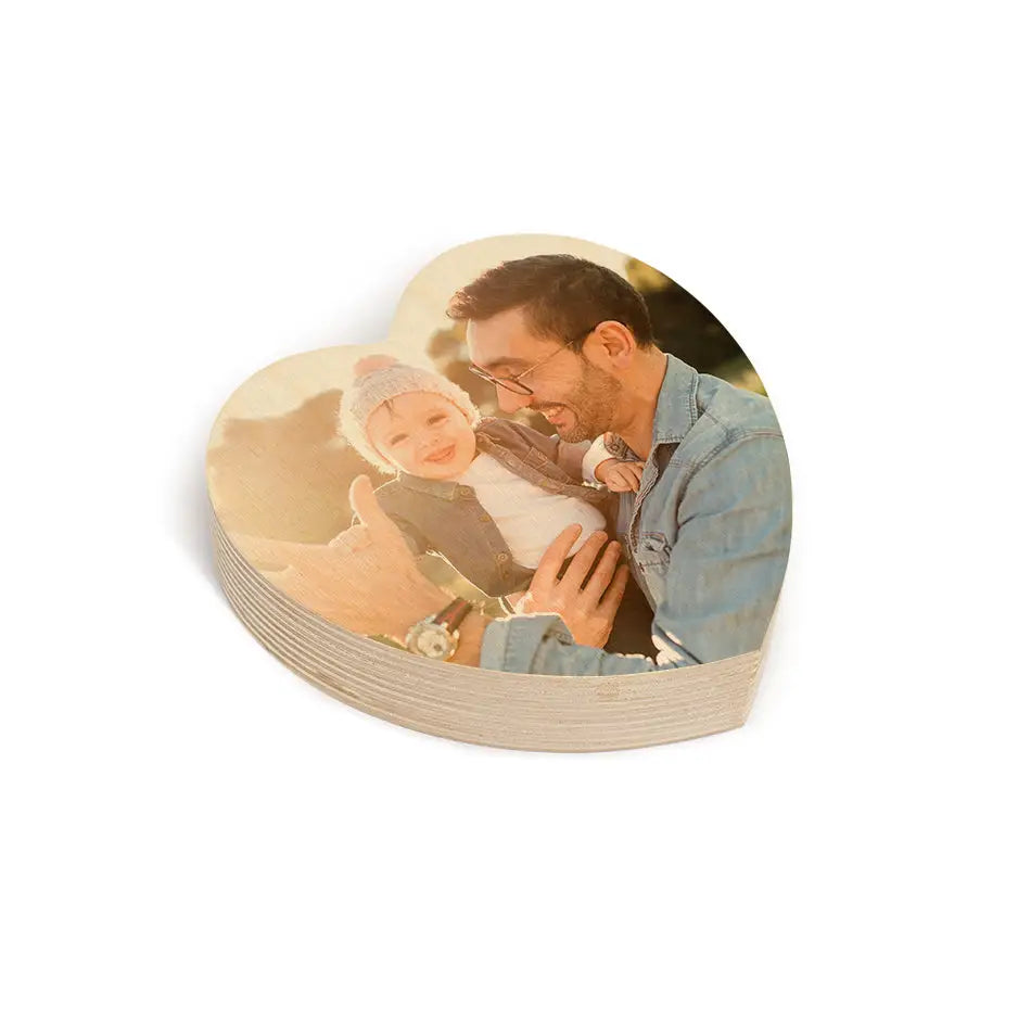 Heart Stash Box Print: Wooden Photo Locket
