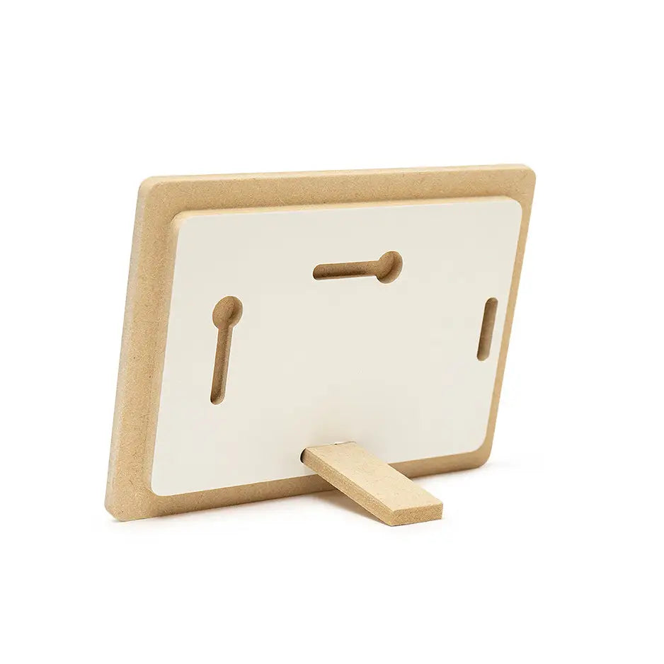 Wooden desk organizer with white board featuring Love You Mom Wood Plaque decor