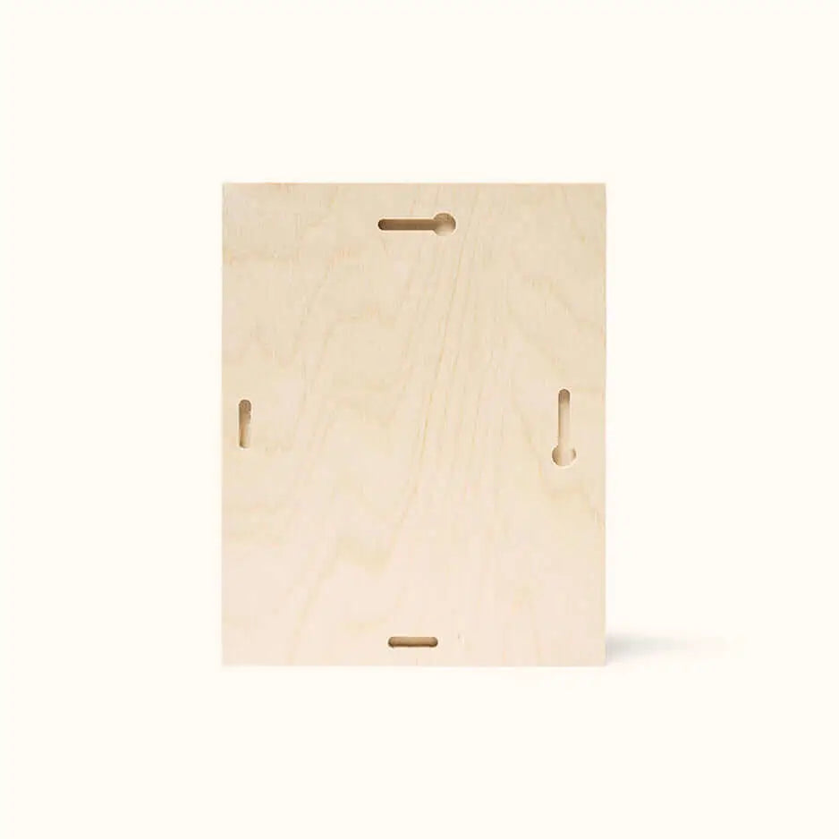 Wooden board with slots and hanging hole for Natural Wood Mat Rectangle Wood Print