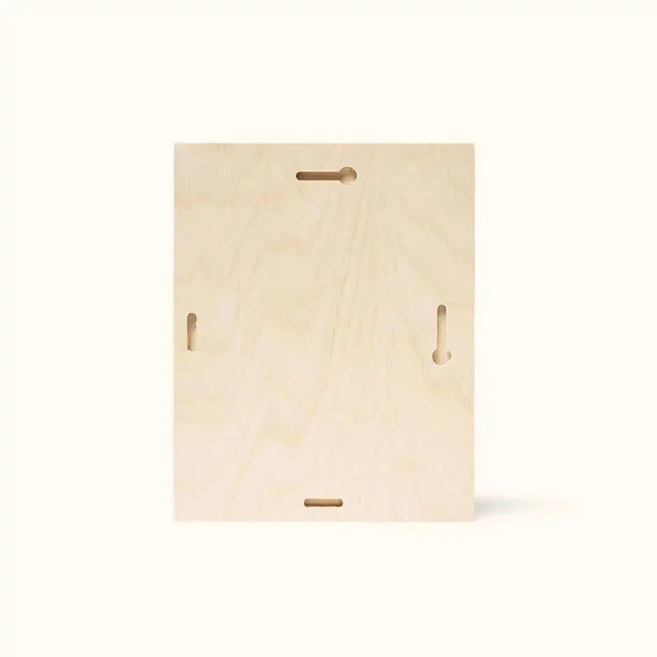 Wooden board with slots and hanging hole for Natural Wood Mat Rectangle Wood Print