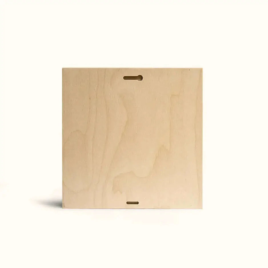 Square Wood Print featuring a Natural Wood Mat with two horizontal slots
