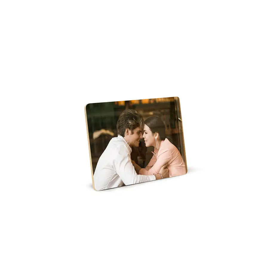 Couple kissing on white background, perfect for a Photo Tile Wood Print design