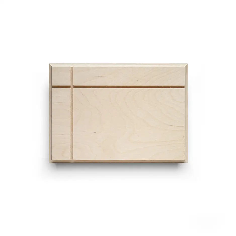Simple beige envelope with geometric details for Cove Edge Wood Print