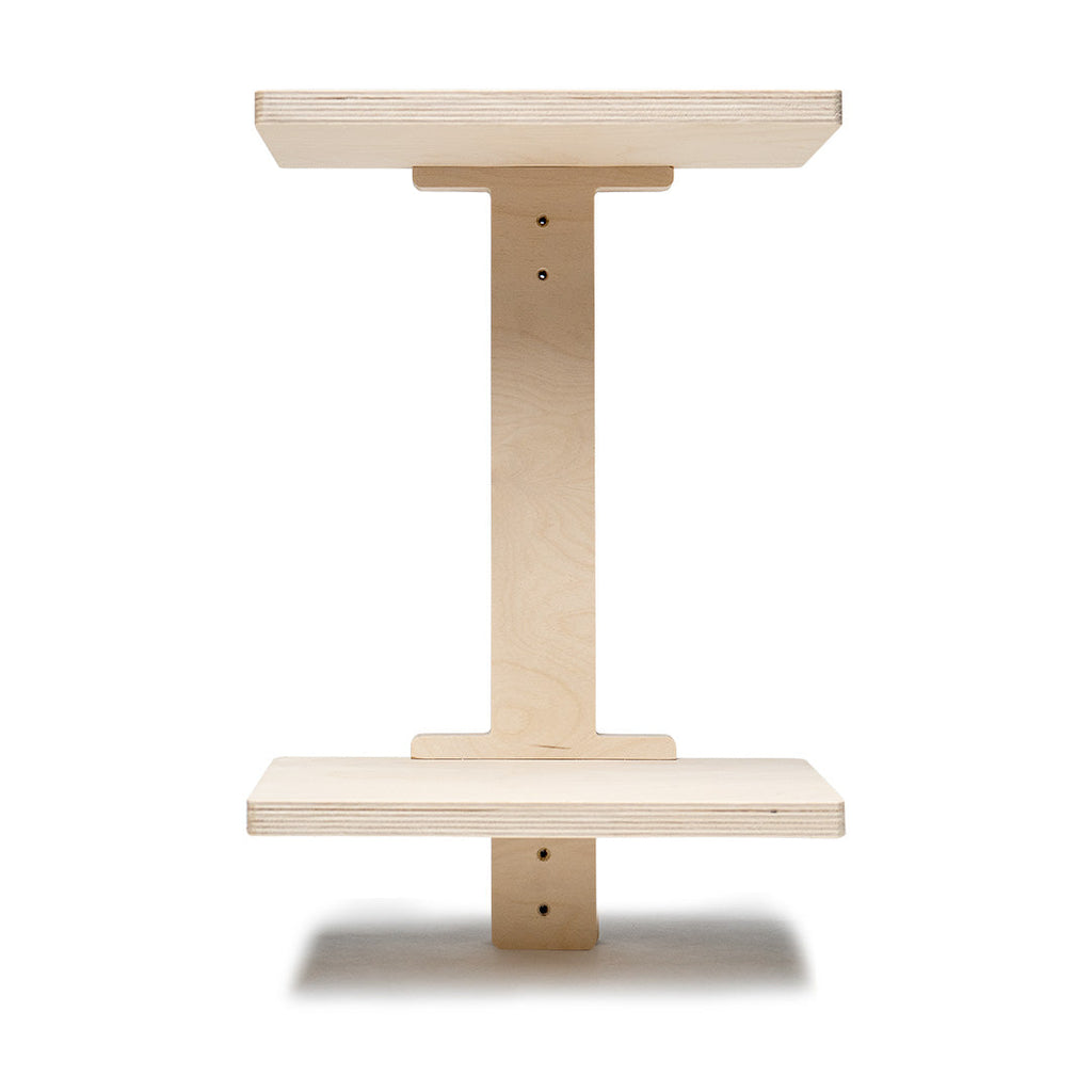 WoodArc Double Wall Shelf for Storage and Style, wooden two-tiered wall shelf