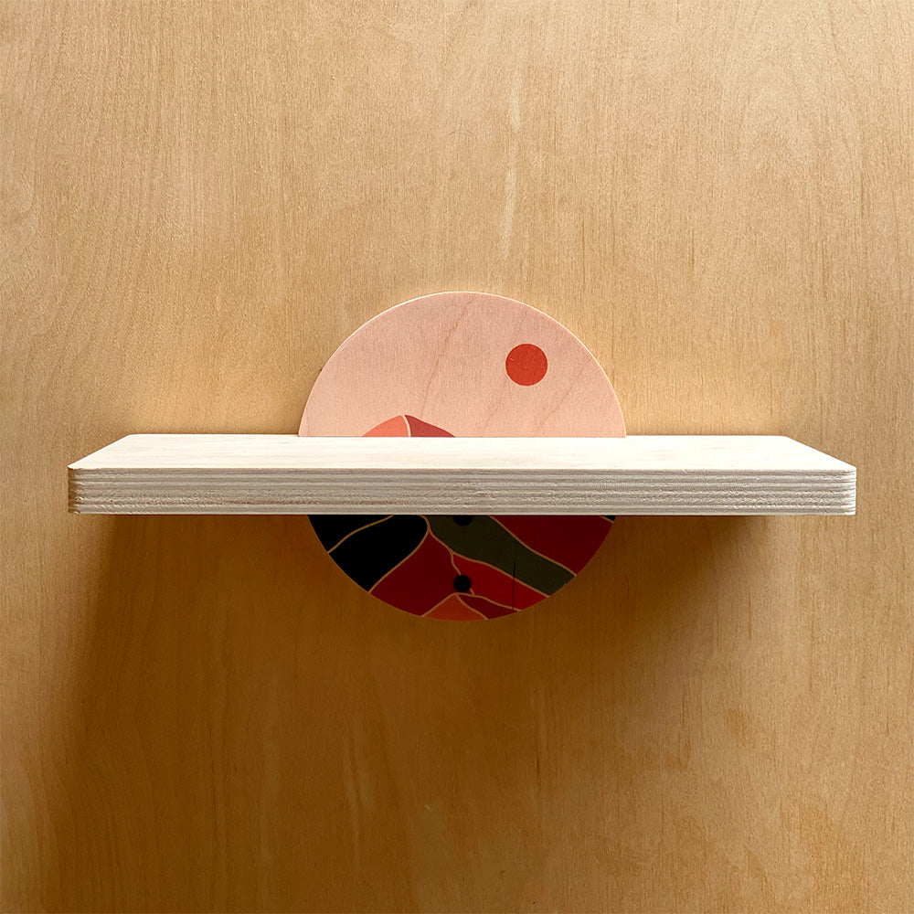 Decorative sturdy wall shelf blending everyday function with artistic design