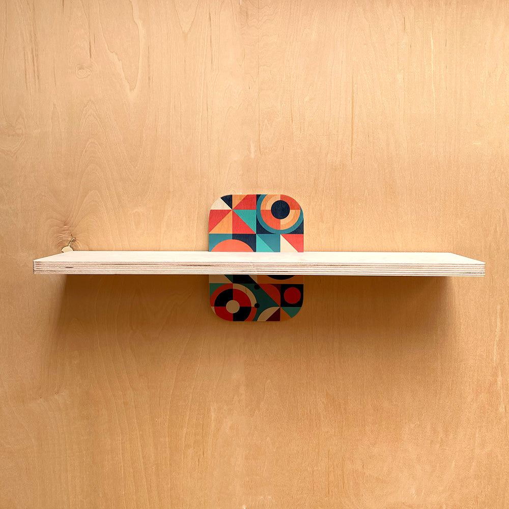 Exclusive geometric patterned sturdy wall shelf for stylish and durable storage