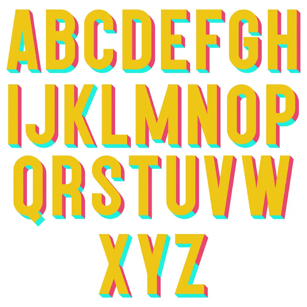 Yellow Block Wooden Letters for Kids' Room Decor